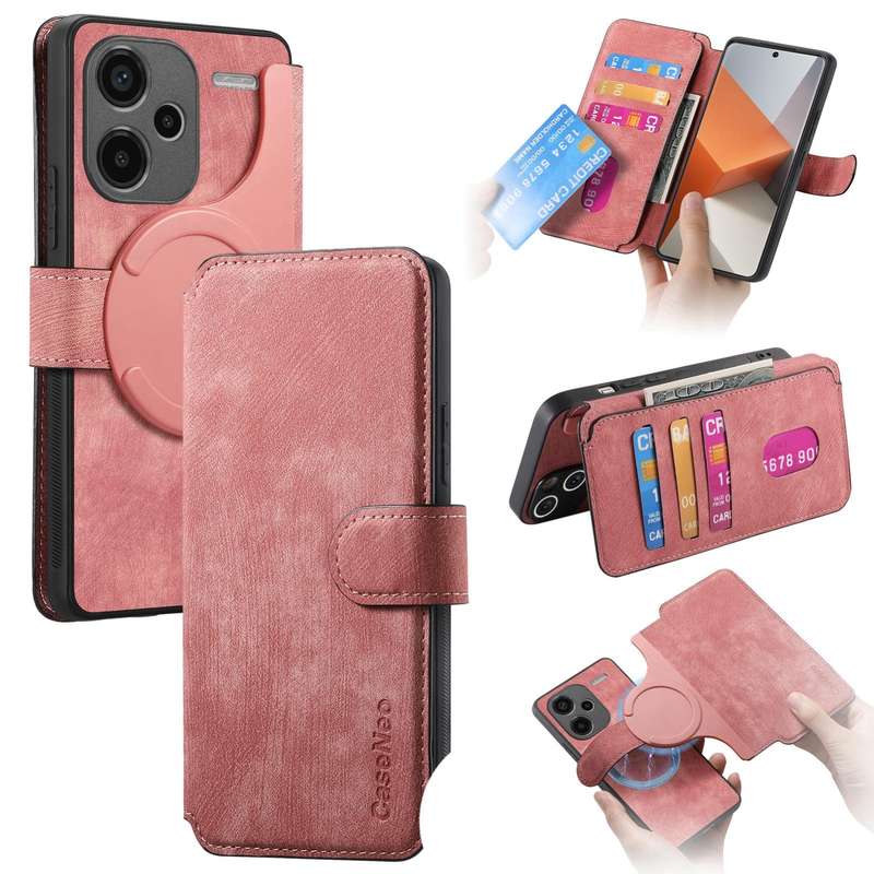 For Redmi Note 12 Pro+ 5G CaseNeo MagSafe RFID Anti-theft Retro Leather Phone Case(Black)