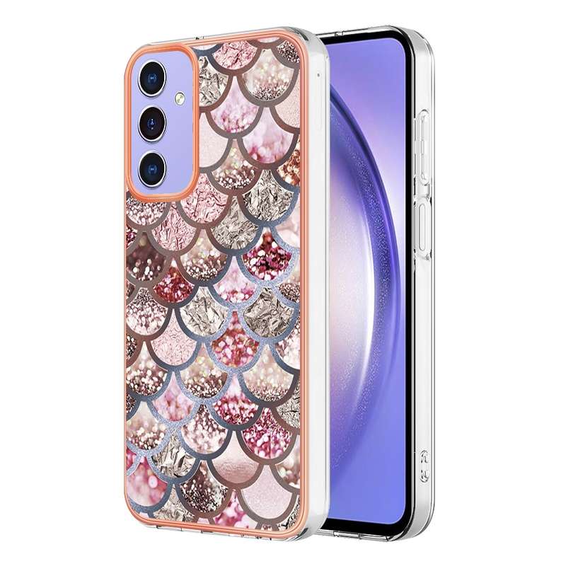 For Samsung Galaxy A16 5G Electroplating IMD TPU Phone Case(Pink Scales)