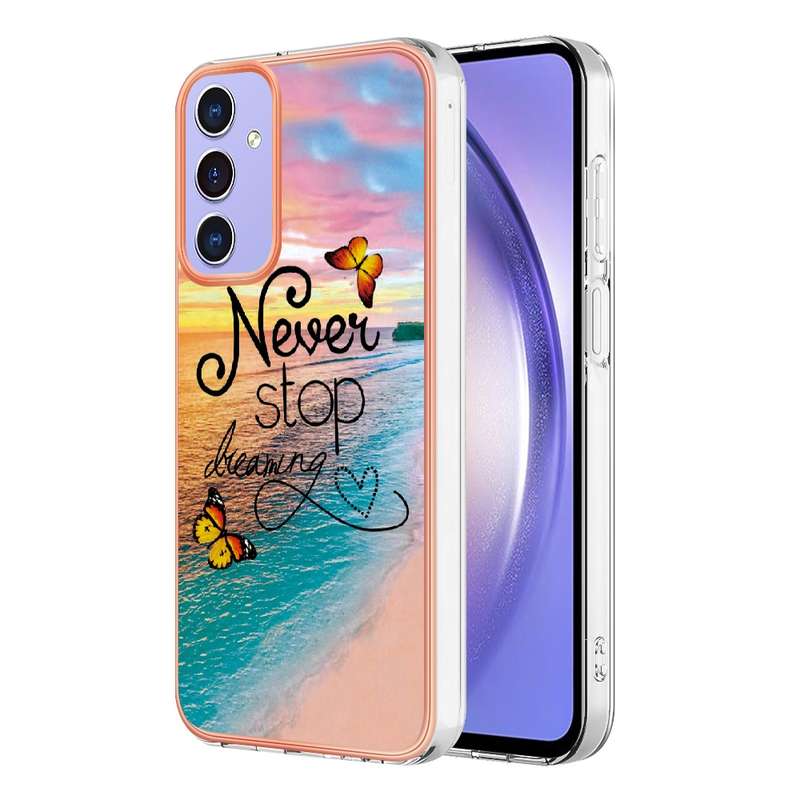 For Samsung Galaxy A16 5G Electroplating IMD TPU Phone Case(Pink Scales)