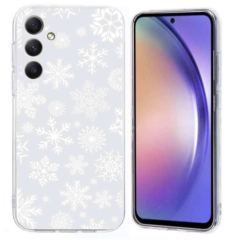 For Samsung Galaxy S25 5G Christmas Painted Pattern TPU Transparent Phone Case(Snowman)