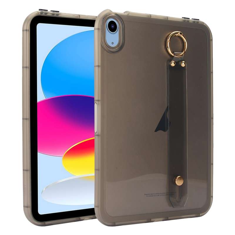 For iPad 10th Gen 10.9 2022 Wristband Holder PC Hybrid TPU Soft Tablet Case(Pink)
