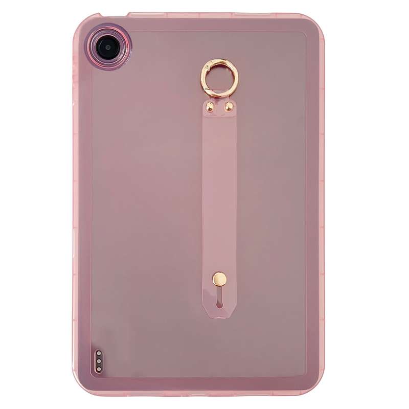 For Xiaomi Redmi Pad SE Wristband Holder PC Hybrid TPU Soft Tablet Case(Pink)
