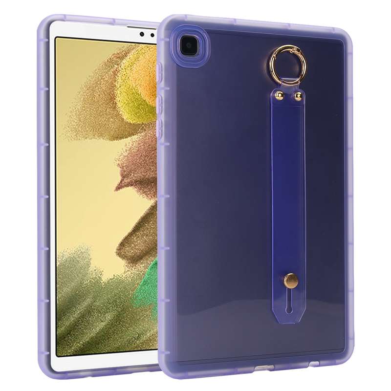 For Samsung Galaxy Tab A7 Lite Wristband Holder PC Hybrid TPU Soft Tablet Case(Pink)