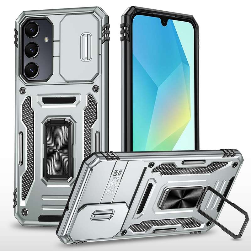 For Samsung Galaxy A16 4G Armor PC Hybrid TPU Camera Shield Phone Case