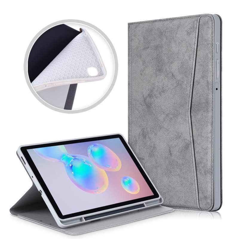 For Samsung Galaxy Tab S6 Lite P610/P615 Marble Cloth Texture TPU Horizontal Flip Leather Case with