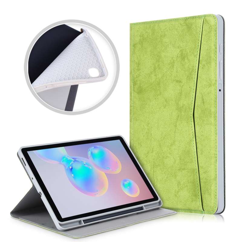 For Samsung Galaxy Tab S6 Lite P610/P615 Marble Cloth Texture TPU Horizontal Flip Leather Case with