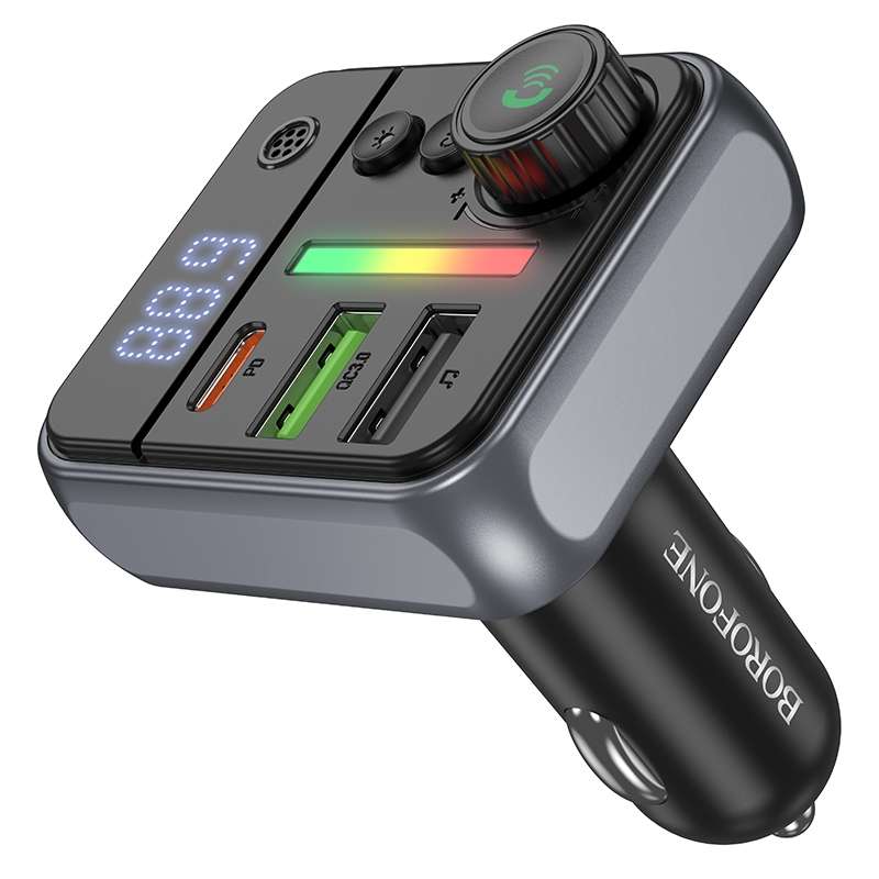 Borofone BC50 Ascenso PD20W & QC3.0 Car Bluetooth FM Transmitter(Black)