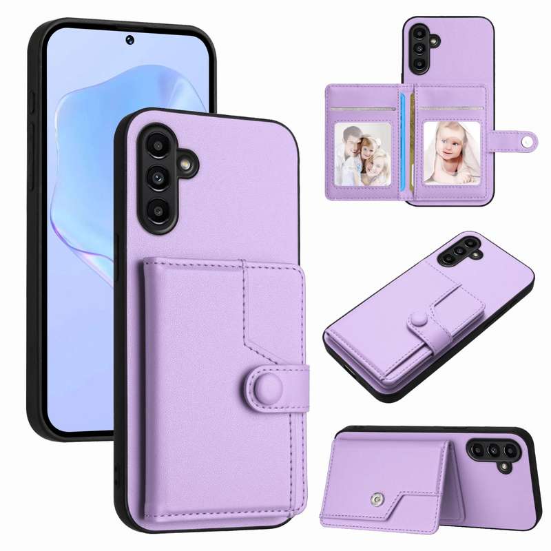 For Samsung Galaxy A13 5G / A04s Button Card Bag RFID Anti-theft Phone Case