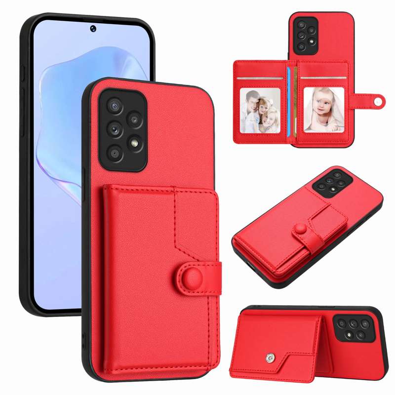 For Samsung Galaxy A52 Button Card Bag RFID Anti-theft Phone Case