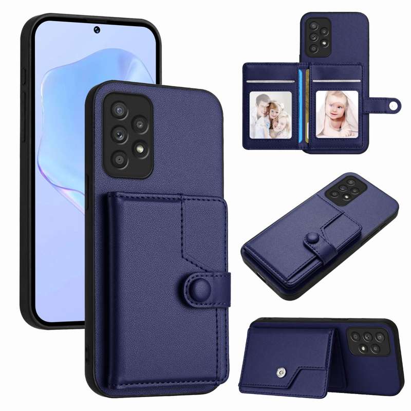 For Samsung Galaxy A52 Button Card Bag RFID Anti-theft Phone Case