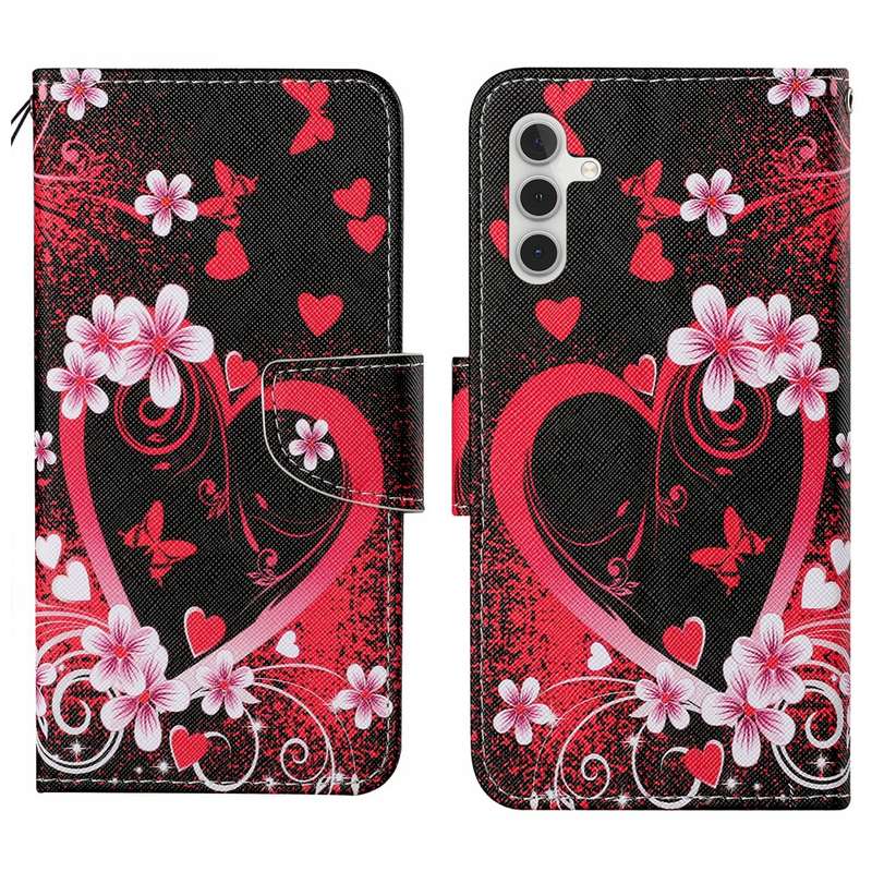 For Samsung Galaxy S25 5G Colored Drawing Pattern Leather Phone Case