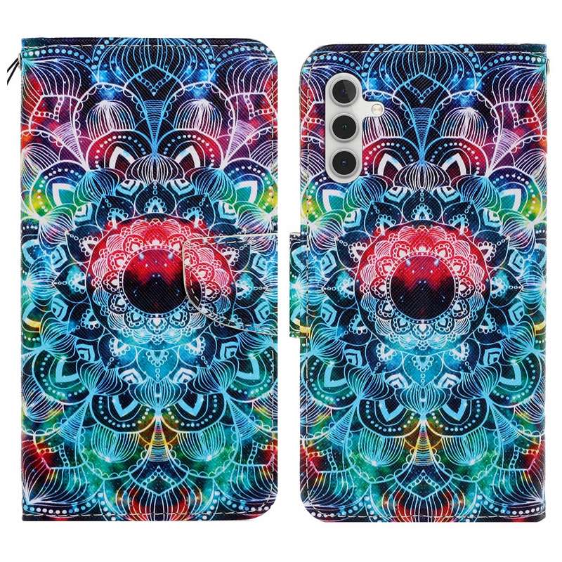 For Samsung Galaxy S25 5G Colored Drawing Pattern Leather Phone Case