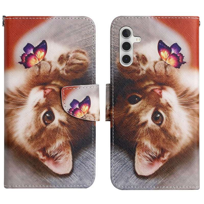 For Samsung Galaxy S25 5G Colored Drawing Pattern Leather Phone Case