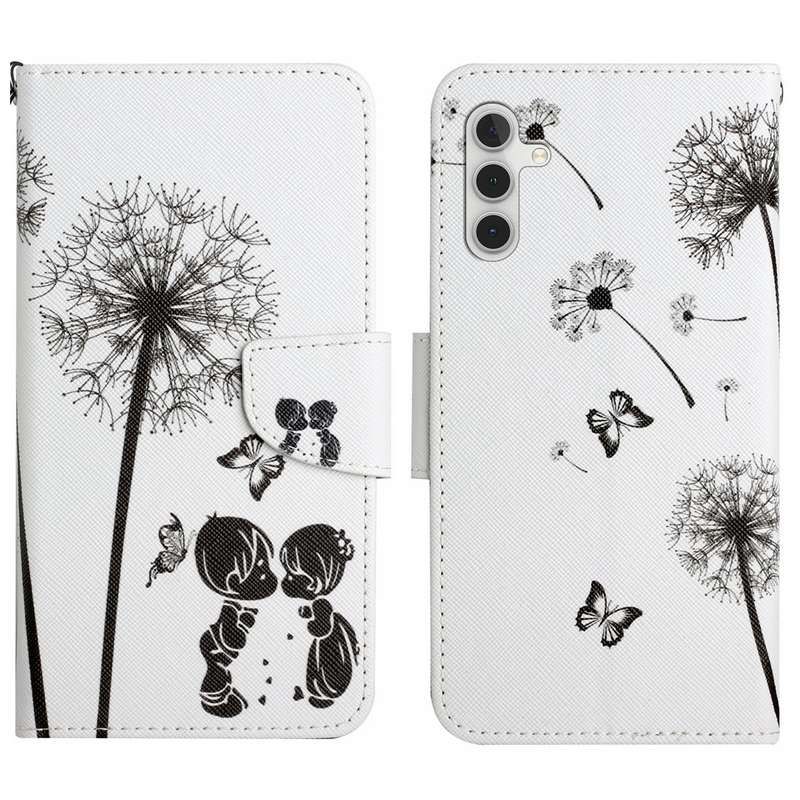 For Samsung Galaxy S25 5G Colored Drawing Pattern Leather Phone Case