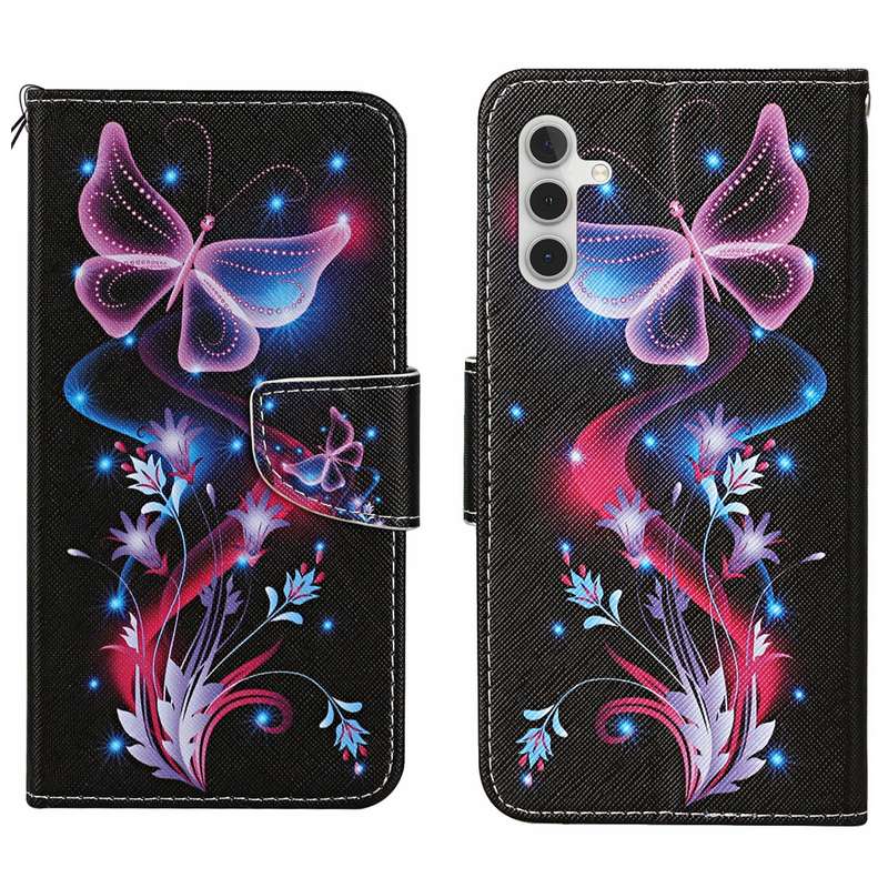 For Samsung Galaxy S25+ 5G Colored Drawing Pattern Leather Phone Case