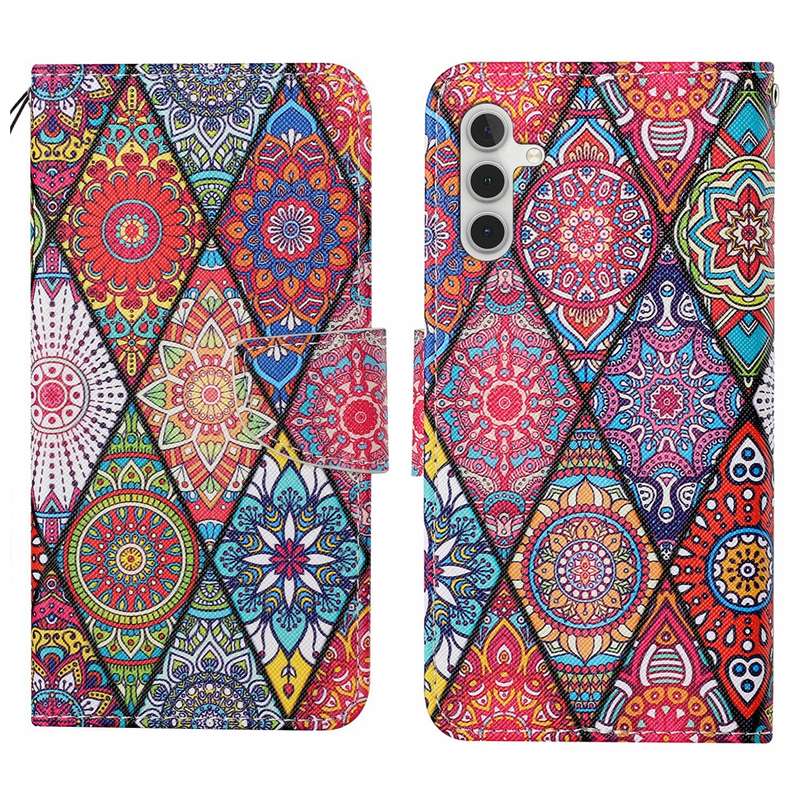 For Samsung Galaxy S25+ 5G Colored Drawing Pattern Leather Phone Case