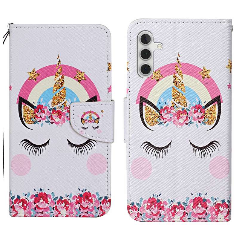 For Samsung Galaxy A16 5G / 4G Colored Drawing Pattern Leather Phone Case