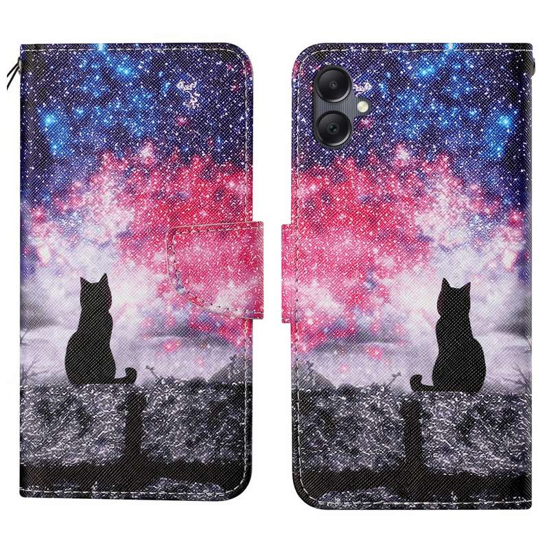For Samsung Galaxy A06 4G Colored Drawing Pattern Leather Phone Case