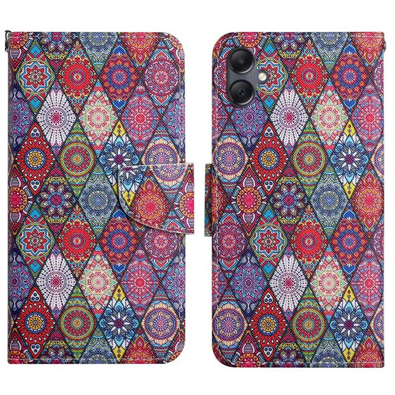 For Samsung Galaxy A06 4G Colored Drawing Pattern Leather Phone Case