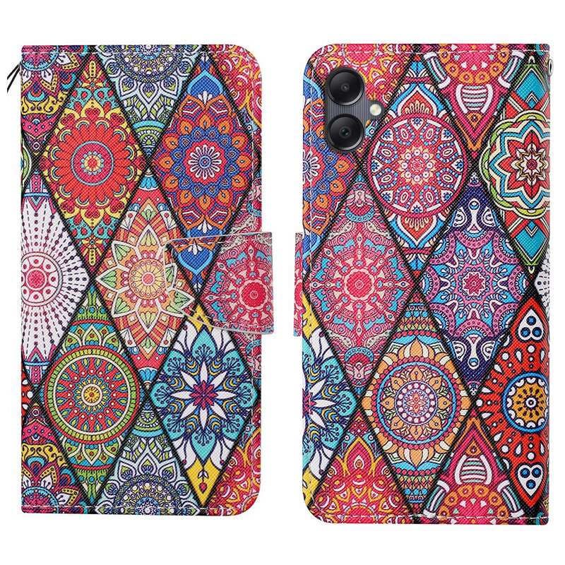 For Samsung Galaxy A06 4G Colored Drawing Pattern Leather Phone Case