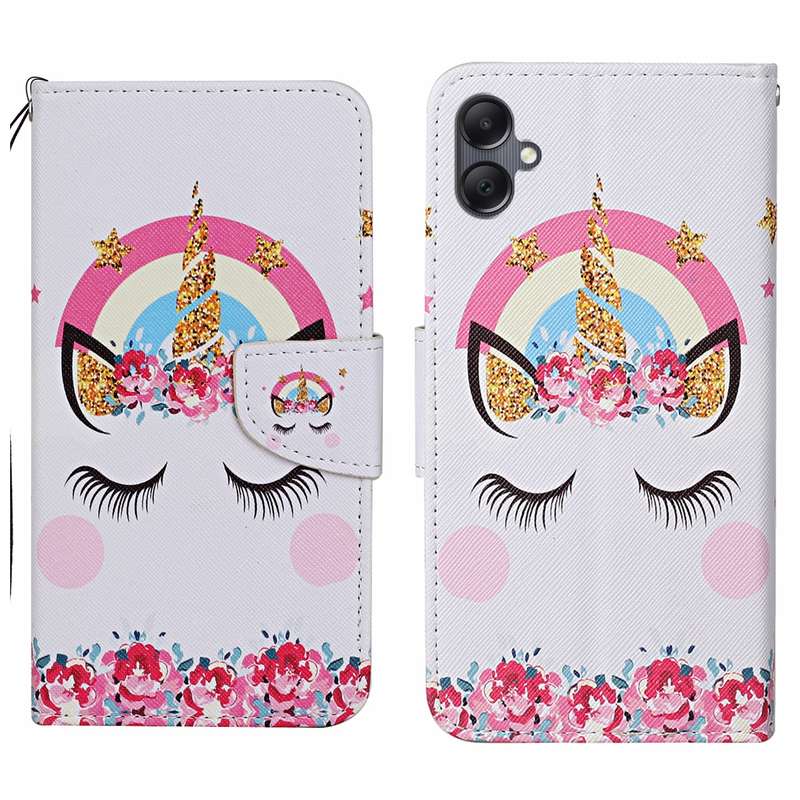 For Samsung Galaxy A06 4G Colored Drawing Pattern Leather Phone Case