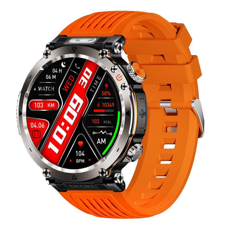 HT30 1.7 inch IP68 Waterproof Silicone Band Smart Watch, Support Flashlight / Banknote Detector Ligh