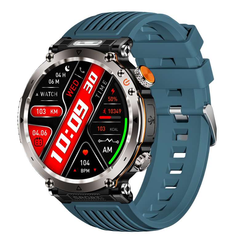 HT30 1.7 inch IP68 Waterproof Silicone Band Smart Watch, Support Flashlight / Banknote Detector Ligh