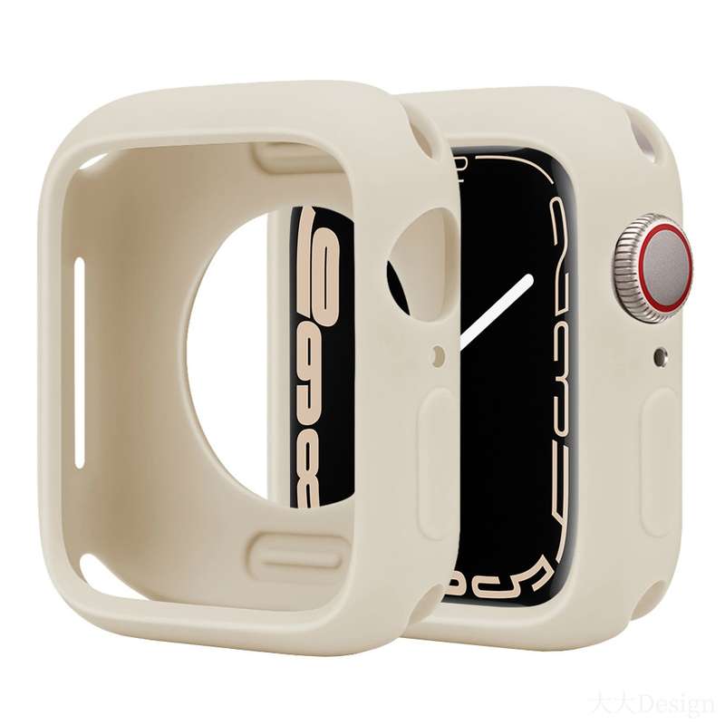 For Apple Watch Series 42mm / 44mm Candy Silicone Half Coverage Watch Case