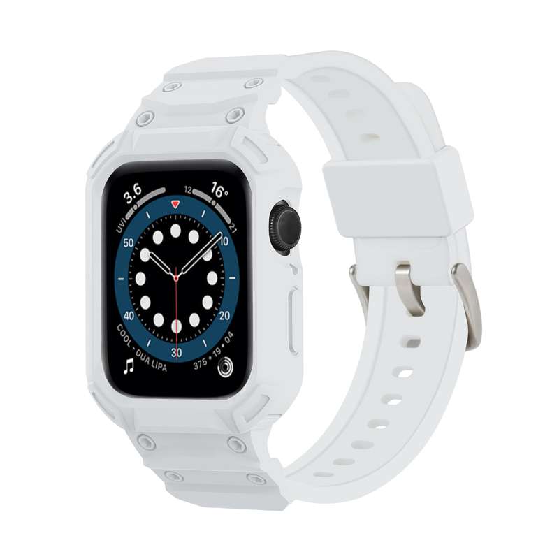 For Apple Watch Series 10 42mm Armor TPU Case Integrated Watch Band