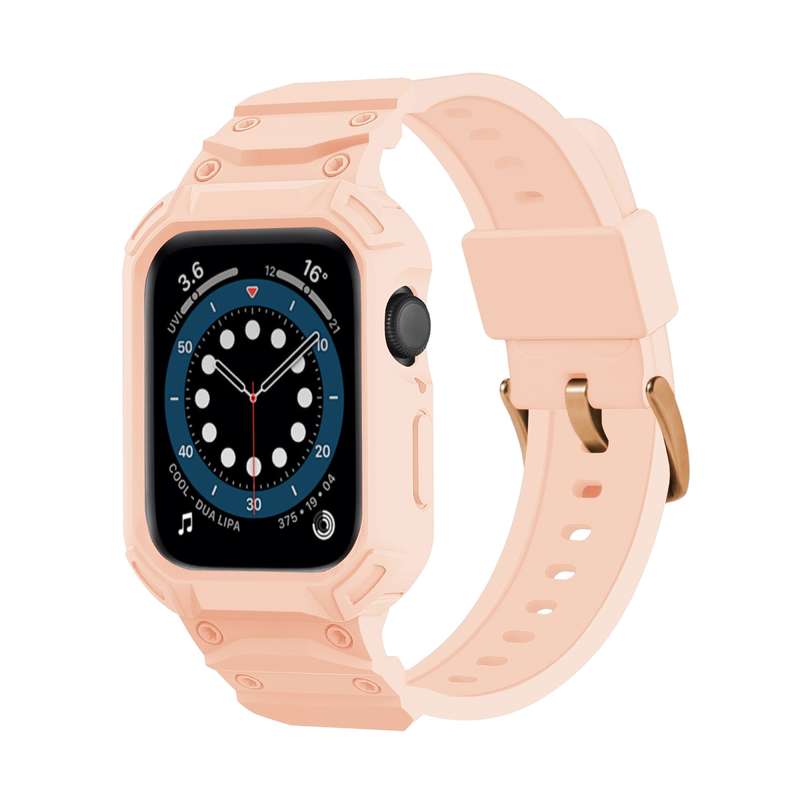 For Apple Watch Series 10 42mm Armor TPU Case Integrated Watch Band