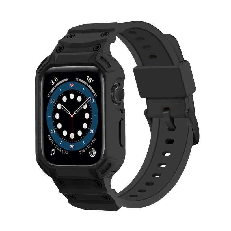 For Apple Watch Series 10 42mm Armor TPU Case Integrated Watch Band