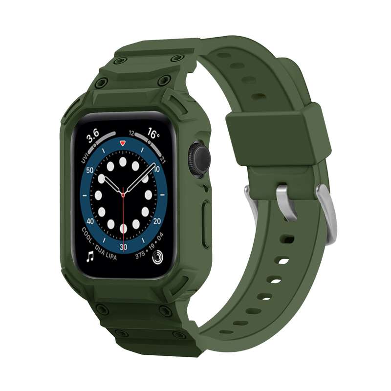 For Apple Watch Series 10 42mm Armor TPU Case Integrated Watch Band