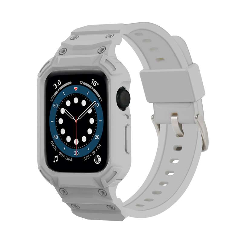 For Apple Watch Series 10 42mm Armor TPU Case Integrated Watch Band