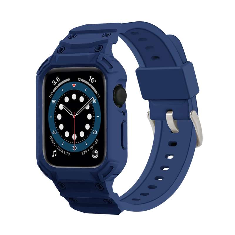 For Apple Watch Series 10 42mm Armor TPU Case Integrated Watch Band