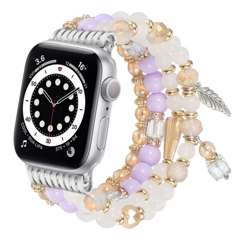 For Apple Watch 42mm / 41mm / 40mm / 38mm Tassel Beaded Chain Watch Band