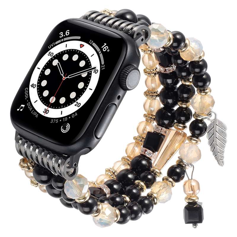 For Apple Watch 42mm / 41mm / 40mm / 38mm Tassel Beaded Chain Watch Band