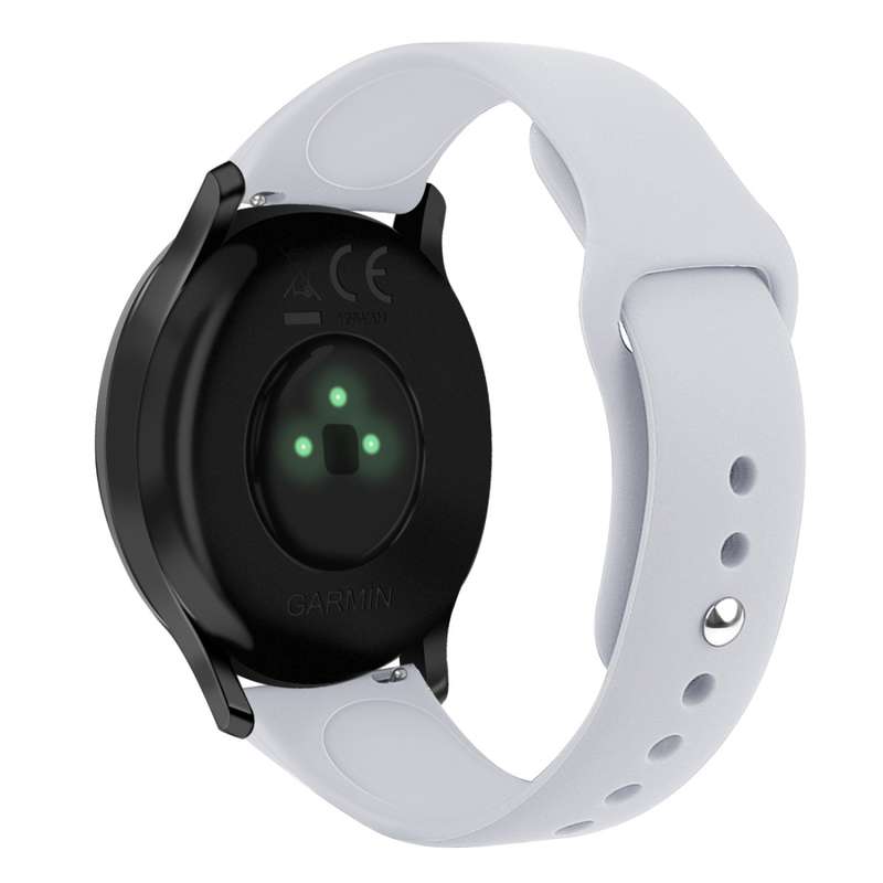 For Garmin Vivoactive 3 / Vivomove HR Solid Color Reverse Buckle Silicone Watch Band, Size: Large Si