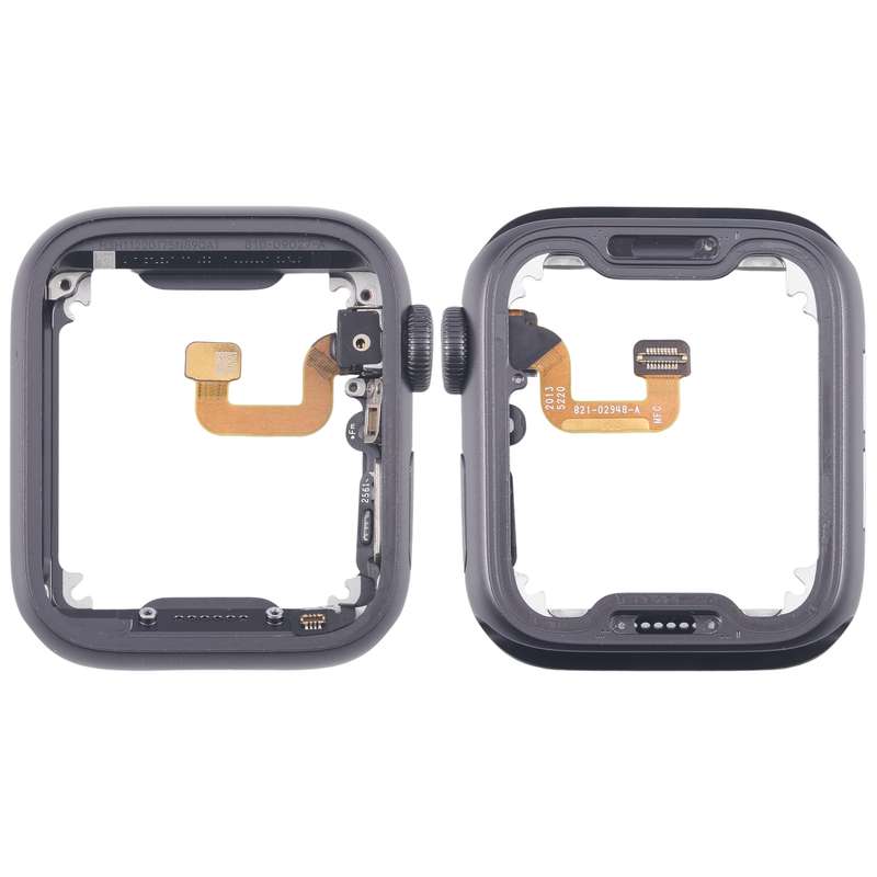 For Apple Watch Series 6 44MM LTE Aluminium Alloy Middle Frame Bezel Plate with Crown Spin Axis Flex