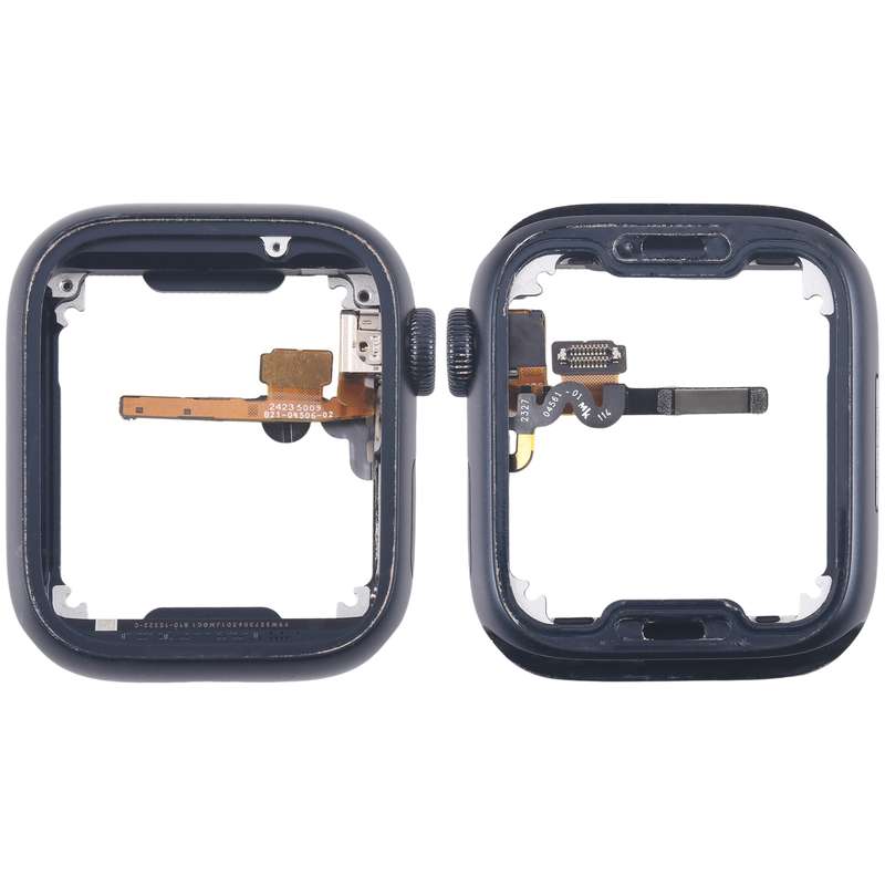 For Apple Watch Series 7 / 8 / 9 45MM LTE Aluminium Alloy Middle Frame Bezel Plate with Crown Spin A