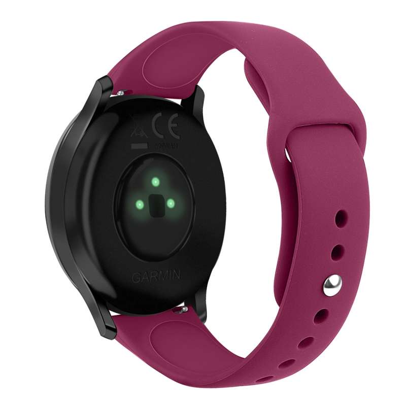 For Garmin Vivoactive 3 / Vivomove HR Solid Color Reverse Buckle Silicone Watch Band, Size: Small Co