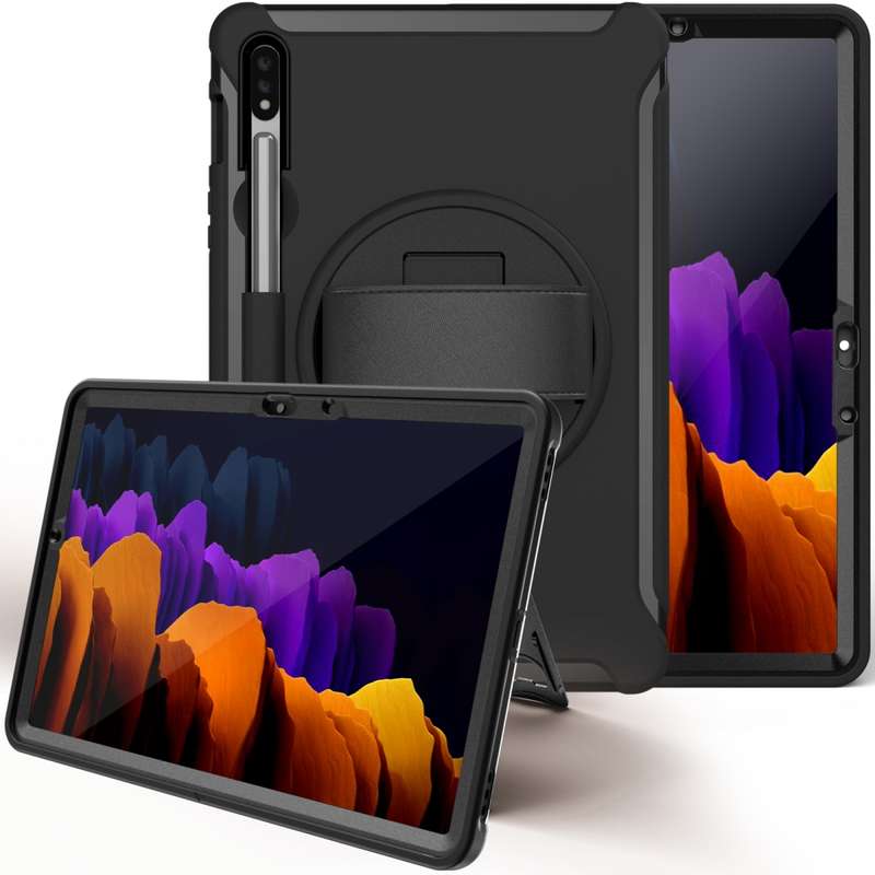 For Samsung Galaxy Tab S8 / Galaxy Tab S7 (2020) T870 360 Degree Rotation PC+TPU Protective Cover wi