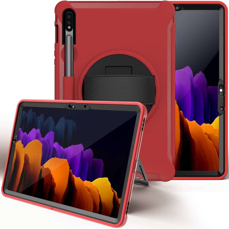 For Samsung Galaxy Tab S8 / Galaxy Tab S7 (2020) T870 360 Degree Rotation PC+TPU Protective Cover wi