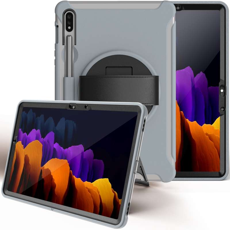 For Samsung Galaxy Tab S8 / Galaxy Tab S7 (2020) T870 360 Degree Rotation PC+TPU Protective Cover wi