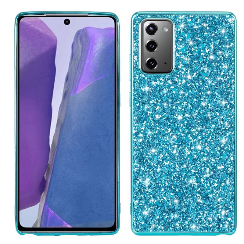 For Samsung Galaxy Note20 Ultra Glitter Powder Shockproof TPU Protective Case(Black)