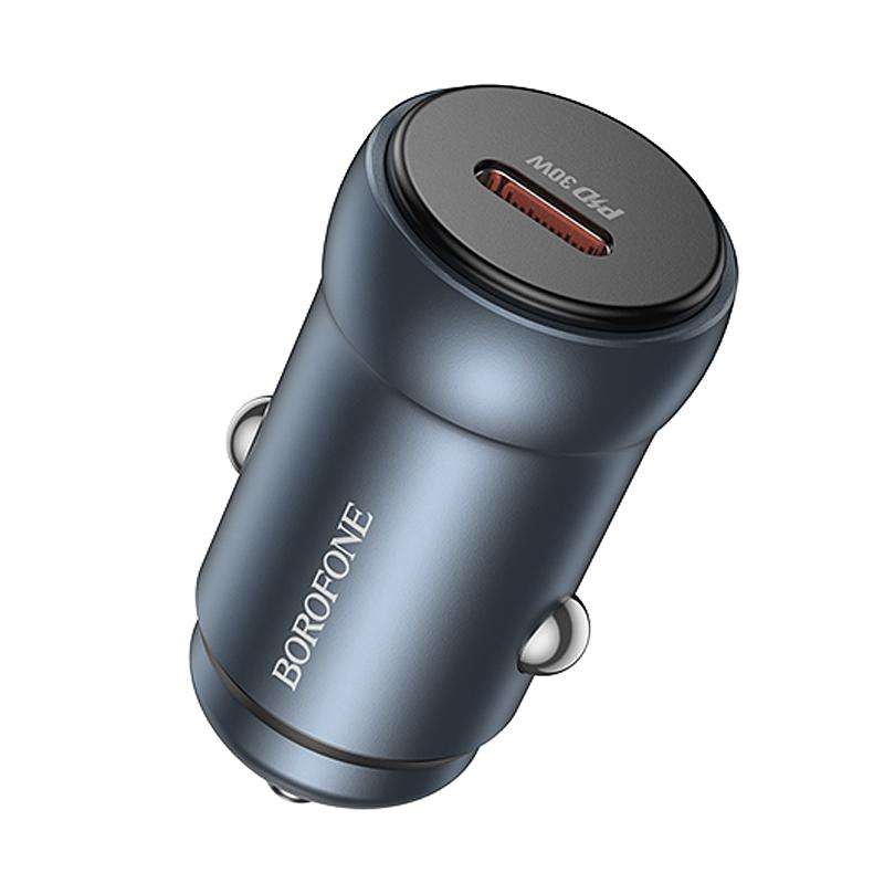 BOROFONE BZ32 Fresh PD30W Type-C Car Charger(Metal Grey)