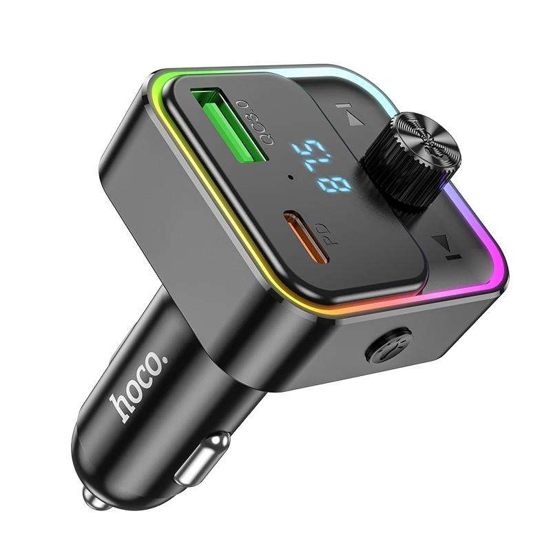 hoco E81 Fantasy PD 30W and QC3.0 Car Bluetooth FM Transmitter(Black)