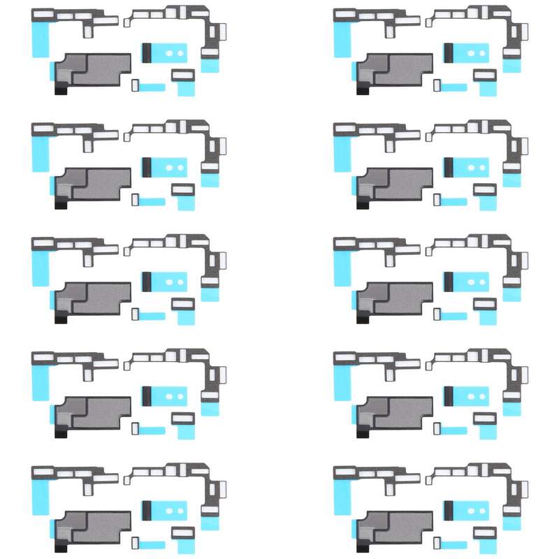 For iPhone 16 Plus 10sets Mainboard Heat Sink Sticker + FPC Sponge Foam Pads