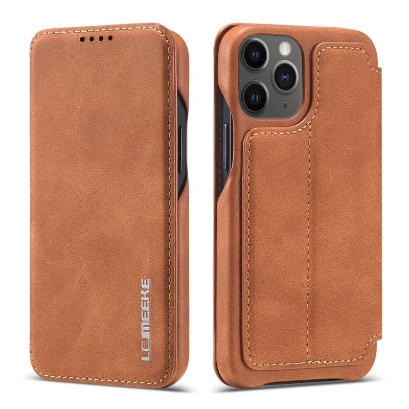 For iPhone 12 mini LC.IMEEKE Hon Ancient Series Horizontal Flip Leather Case with Holder & Card Slot