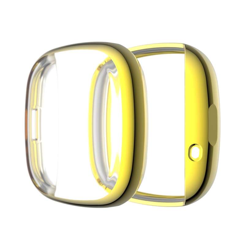 For Fitbit Versa 3 / Versa Sense Plating Full Package TPU Protective Case(Black)