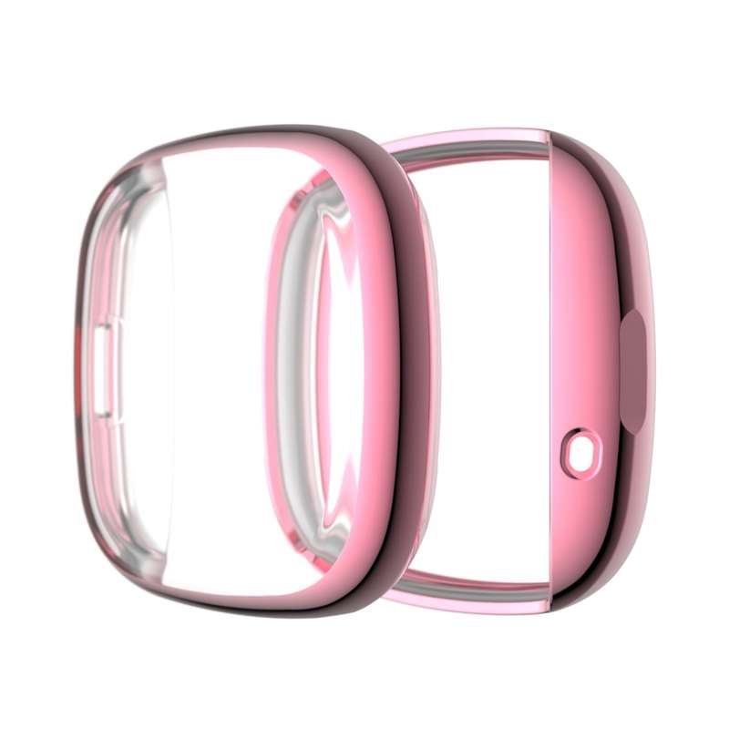 For Fitbit Versa 3 / Versa Sense Plating Full Package TPU Protective Case(Black)